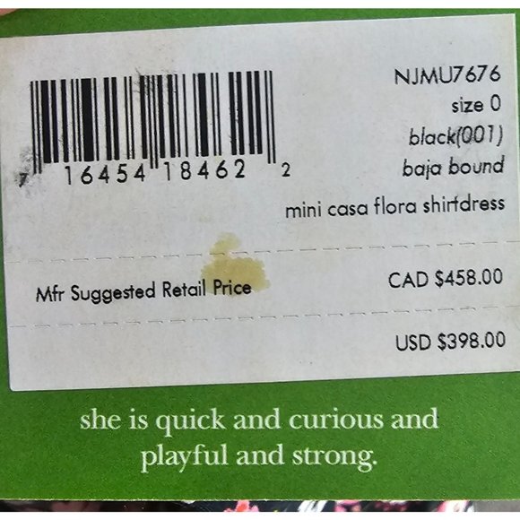 Kate Spade baja bound mini casa floral black shirt dress Size 0 - Picture 11 of 16